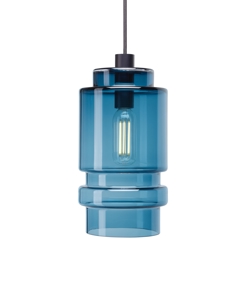 Axle hanglamp glazen kap medium, smoke blue